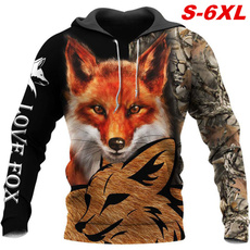 3D hoodies, Animal, Hunting, foxprint