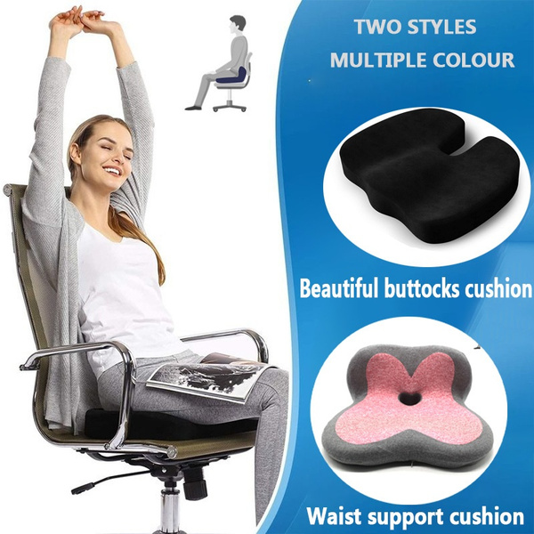 Perfect for Office Chairs and Car Seats Everlasting Comfort Memory Foam Seat Cushion and Lumbar Back Cushion Combo Gel Infused and Ventilated Ergonomic Design for Coccyx and Tailbone 