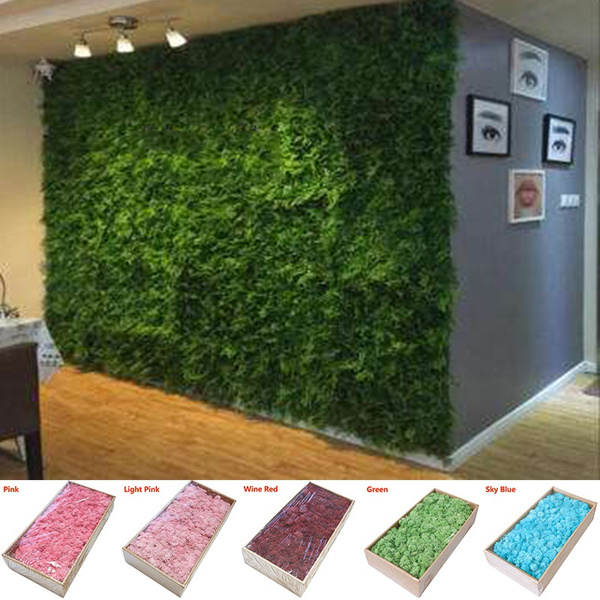 Diy Simulation Home Decoration Grass Wall Decor Green Plant Fake Flower Moss Room Wedding Immortal Wish - How To Make A Artificial Grass Wall
