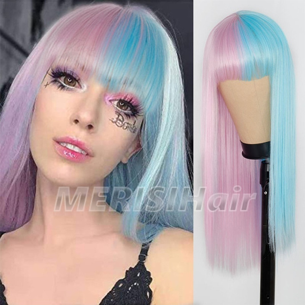 two tone pink wig