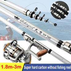 Ultralight 1.8-3m Carbon Fiber Telescopic Fishing Rod Portable Rotating Travel Fishing Carp Rod