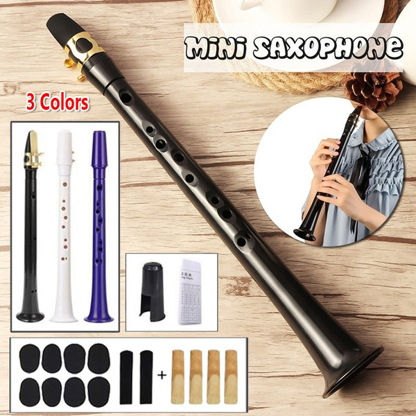 Portable Saxophone Set Pocket Sax Set Mini Beginner Saxophone for Amateurs  and Professional Performers Professional Instruments with Fingering Charts