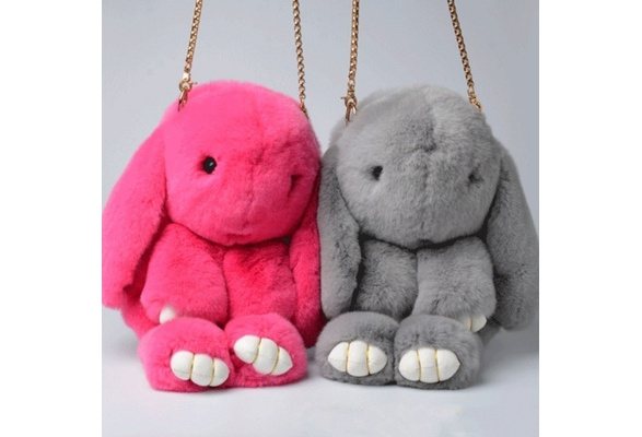 Fluffy rabbit bag sale