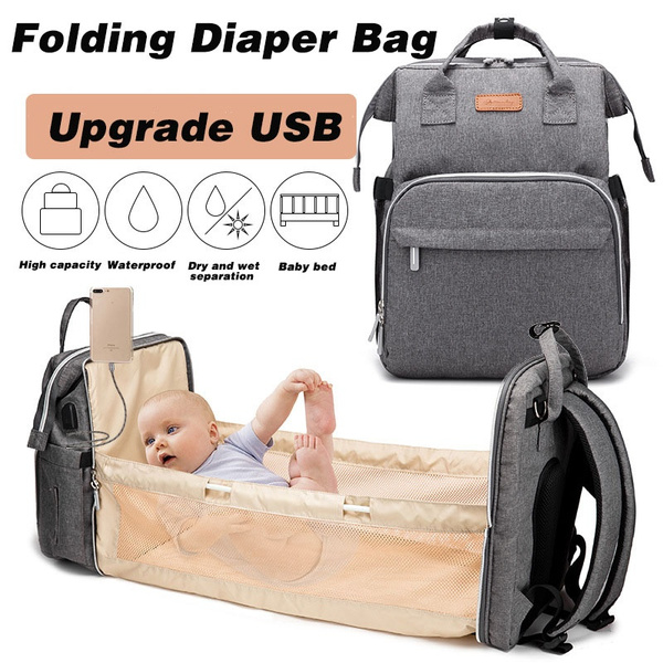 Large Capacity Diaper Backpack With Bassinet Bed Maternity Bag