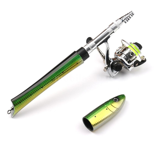 Portable Pen Fishing Rod Mini Pocket Fishing Rod with Spinning Kit for  Travel Saltwater Freshwater Fishing Carbon Fiber/FRP Saltwater/Freshwater