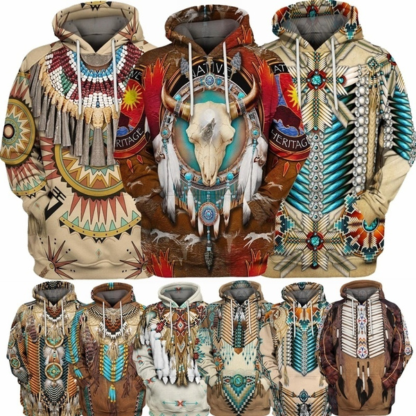 native print hoodie