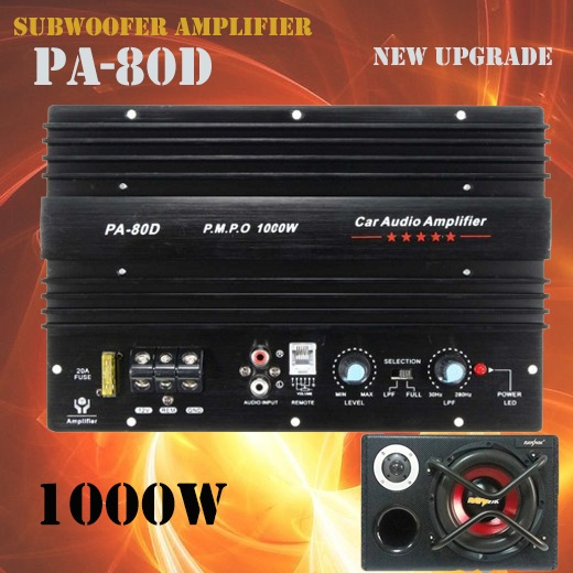 PA-80D audio amplifier car mono 