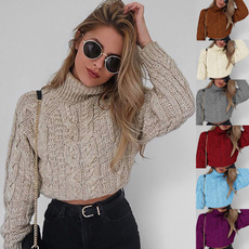 Women Sweater, crop top, long sleeve sweater, sweater coat