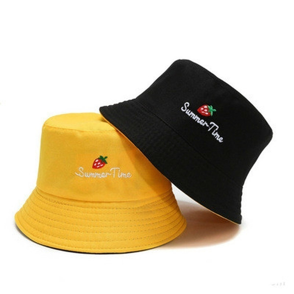 Fashion Embroidery Bucket Hat Women 