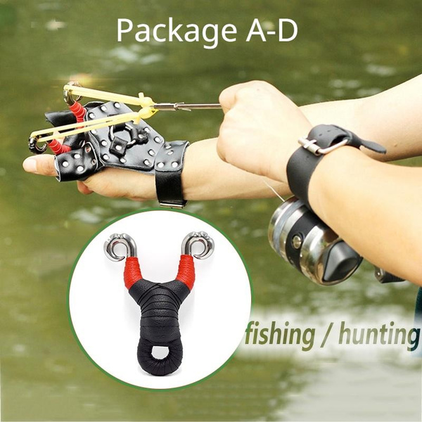 Titanium Steel Fishing Slingshot Outdoor Hunting Shooting Catapult with Reel  Dart Competitive Reverse Bow