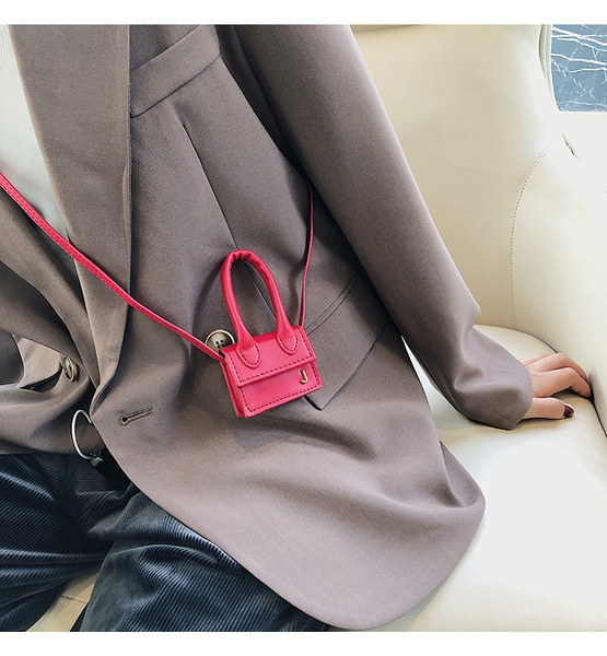 New Trendy Women's Fashion Faux Leather Shoulder Bag Lipstick Mini Bag  Handbag Waist Coin Bag