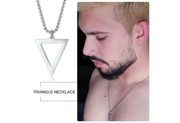 Triangle Minimalist Mens Necklace, Protection Amulet, Handmade Silver  Hippie Jewelry, Unique Gift for Women, Boyfriend Gift, Boyfriend Gifts -  Etsy