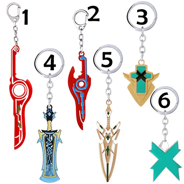 Xenoblade Chronicles 2 Keychain Metal MONADO Pyra Mythra Sword Rex Core  Game Chaveiro Keyrings car Key Chain Jewelry llaveros
