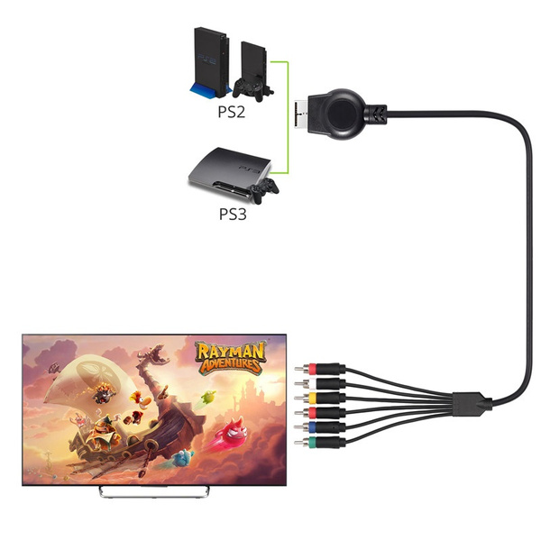 PS3 Component AV Cable PremiumHigh Resolution HDTV Component RCA Audio