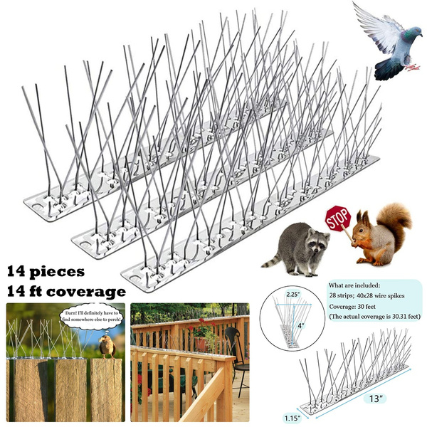 14x bird repellent Anti Bird Spikes Pigeon Scarer Wal l Fence Deterrent