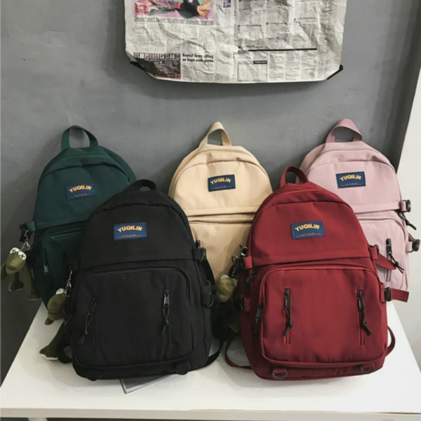 Korean style school backpack for teenager fashion student book bag