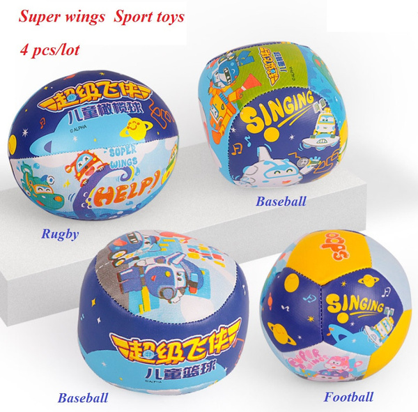 nicht buurman Mediaan New 4PCS/LOT Soft Spoot Toy Super Wings Basketball Baseball Football Rugby  Set Toys Play Games Kids Outdoor Sports Famliy Games Educational Gift | Wish
