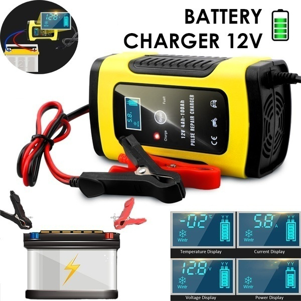 12v 6a Full Automatic Car Truck Motorcycle Battery Charger With Digital