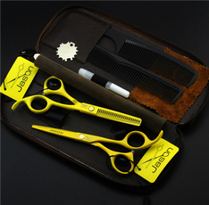 Stainless Steel Scissors, Razor, hairshear, Yellow