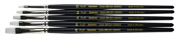 Details about   Gaianotes Gaia Brush Series BF001 #0 Flat Brush 81105 