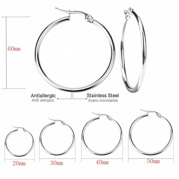 Small Big Circle Women Hoop Earrings Exaggerated Hoop Ear Loop