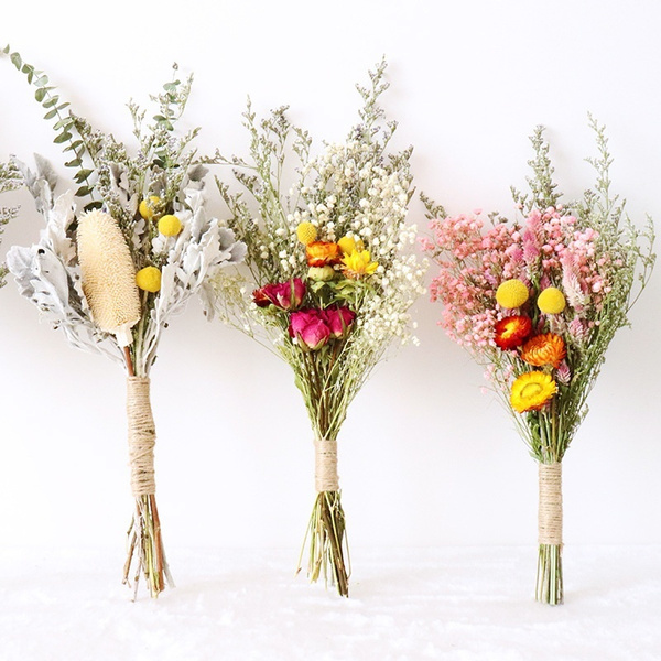 Details about   Real Flowers Mini Natural Dried Flower Bouquet Wedding Home Decoration Creative