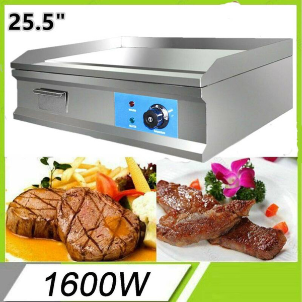 Electric 1600W 25.5"Countertop Flat Griddle Top Restaurant Grill BBQ Commercial 