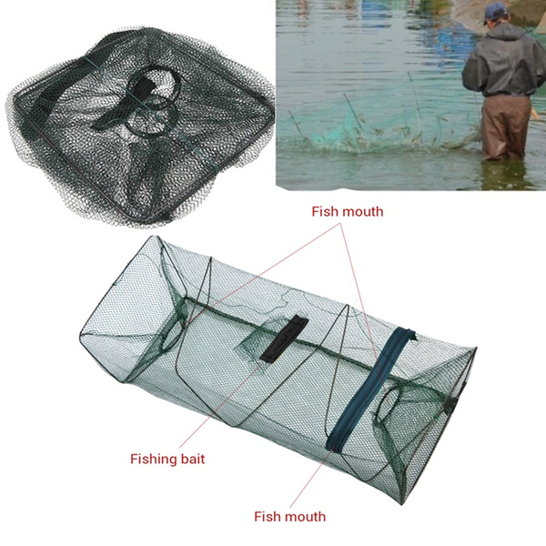 Portable Fishing Net Retractable Fish Shrimp Cage Net Fishing Trap Net Tackle