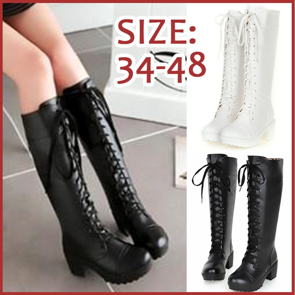 white punk boots