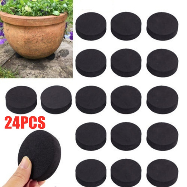 24pcs Flower Pot Feet Flowerpot Risers Non-slip Invisible Rubber Plant Pots Kit 