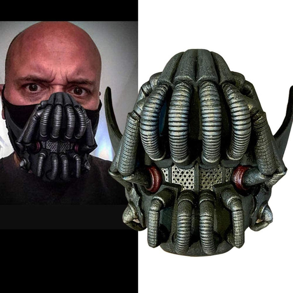 Bane Mask Adult Metal Color Version Halloween Cosplay Costume Props for Dark Knight Cosplay Black
