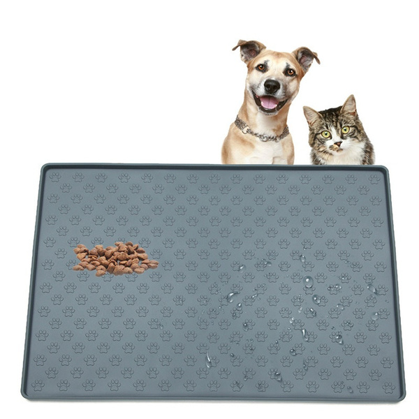 Silicone Waterproof Pet Feeding Mat Dog Bowls Wear-resistant Pet Water Food  Holder Cat Feed Eat Mats