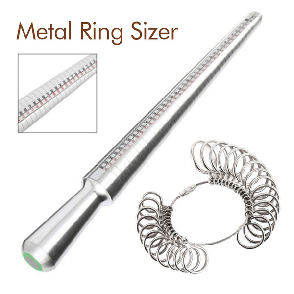 Finger Sizing Measure Stick Sizing Measure Metal Ring Sizer Mandrel 