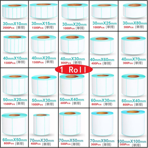 barcode sticker roll size