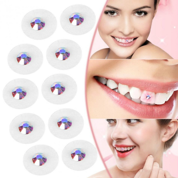10pcs/box Dental Tooth Crystal Gem Set Crystal Shining Rhinestone Tooth