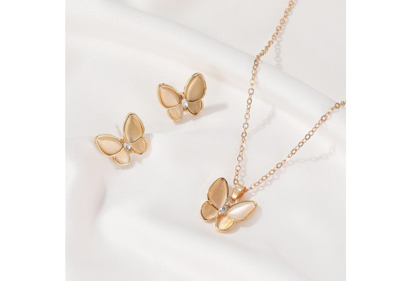 Fashion Opal Diamond Butterfly Jewelry 