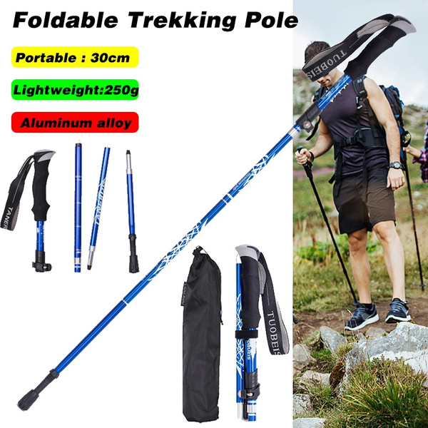 Trekking Poles Lightweight Walking/Hiking Stick Alpenstock Portable Adjustable 