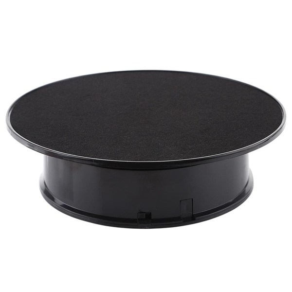 10 Rotating Display Stand Turntable, black, battery operate