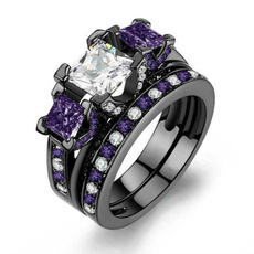 Engagement Wedding Ring Set, Romantic, wedding ring, gold
