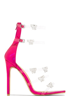 pink, butterfly, Sandals, luxemoda