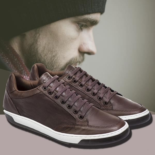 Genuine leather shoe for men, casual with laces Sapataria Net - short  barrel | Wish