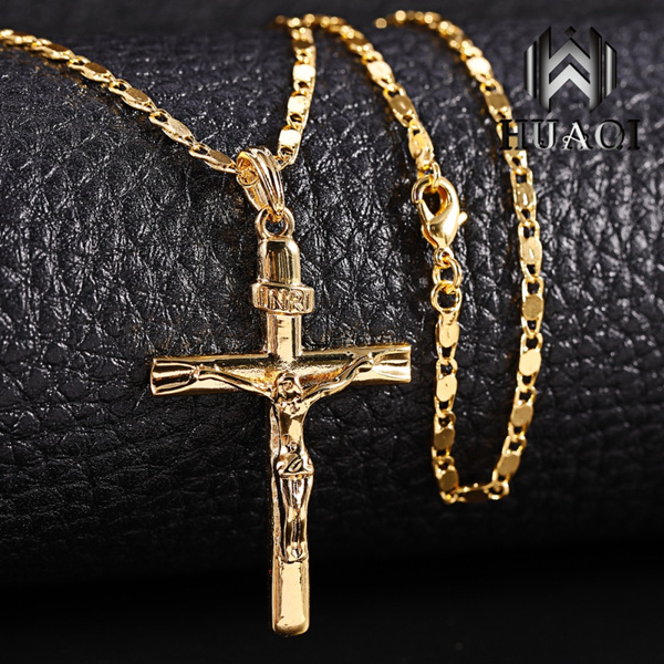 Color INRI Crucifix Jesus Chain 