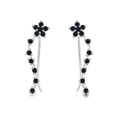 Flowers, Jewelry, Sterling Silver Earrings, women earrings