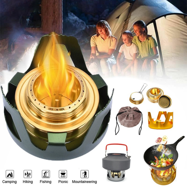 Alcohol Stove Spirit Burner Super Fire For Backpacking Hiking Camping Cookware