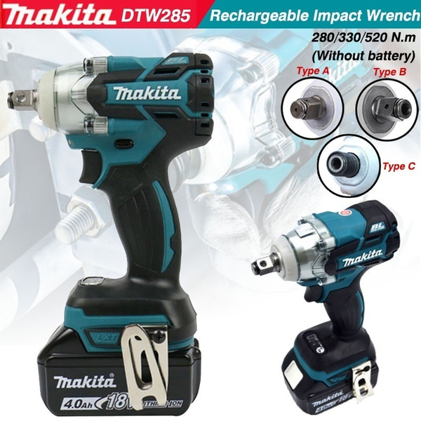 komme til syne Varme rapport Top Quality Makita DTW285 18V Impact Wrench Brushless Motor Cordless  Electric Wrench Power Tool 520 N.m 1/2" Torque Rechargeable Impact Wrench  Not Contain Batteries 3 Types Of Heads | Wish