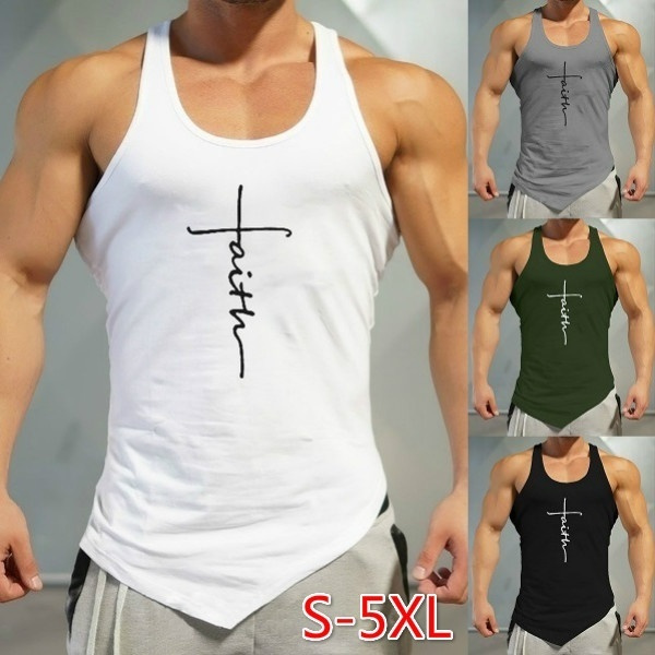 intelligence the first scene Moda masculina Faith Print Graphic Tank Tops Casual sem mangas Christian  T-Shirts Summer Gym Sport Camisa Slim Fit Algodão Workout Tee Tops Plus  Size | Wish
