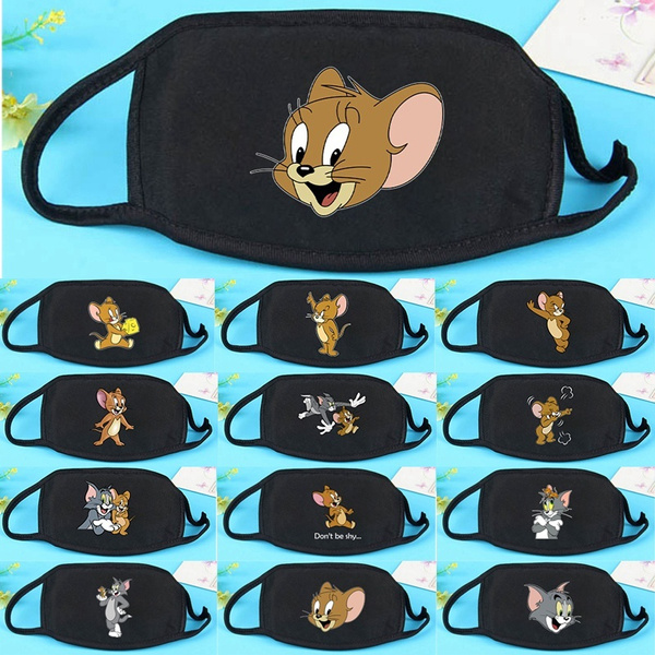 12 Styles Tom And Jerry Cute Cartoon Printed Women Gilrs Face Masks  Dust-Dust Windproof Mask Printed Funny Half Face Mouth Muffle | Wish