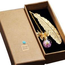 butterfly, Gifts, gold, Bookmarks