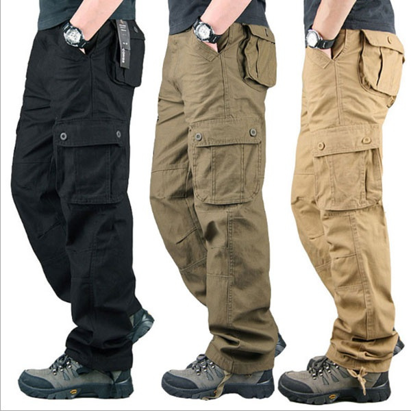 Men's Tactical Pants Cotton Classic Cargo Pant Multi Pocket Casual Work  Pants