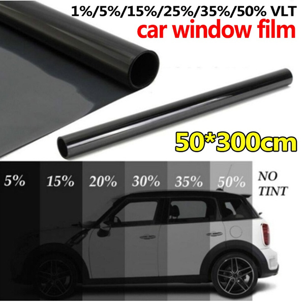 50cmx300cm Waterproof Black Car Window Tint Film Glass Car Solar Protection Film Roll Stickers Scratch Uv Proof Window Tint For Car Home Auto Accessories Wish